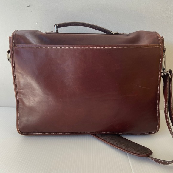 Vintage Hartmann Brown Leather Briefcase Attache Case Messenger Laptop Bag - Picture 6 of 16